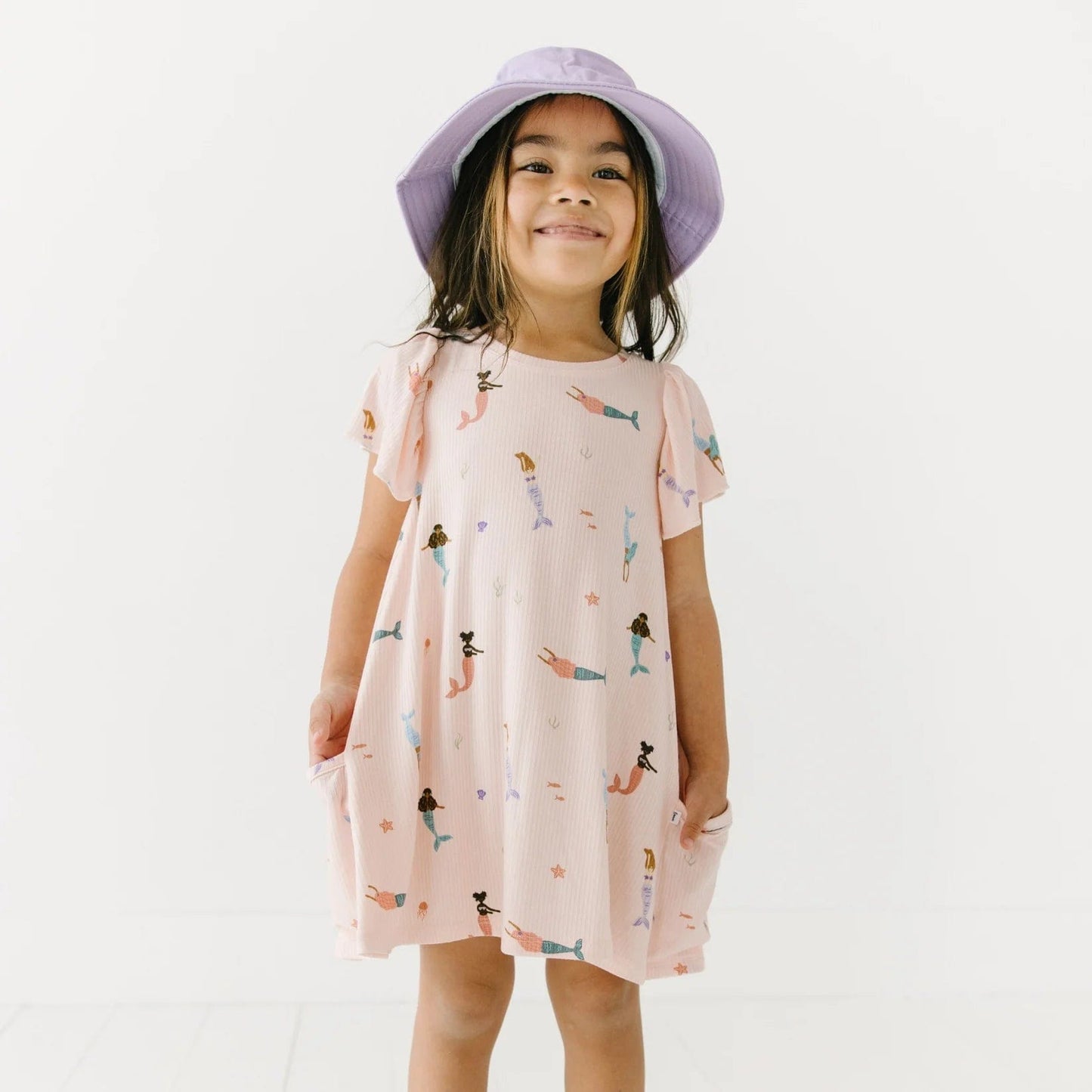 Mermaids Small Ribbed Pocket Dress Brave Little Ones Lil Tulips
