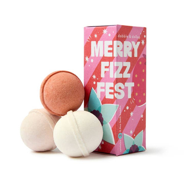 Merry Fizz Fest® Mini Bath Bombs — Holiday Trio Dabble & Dollop Lil Tulips