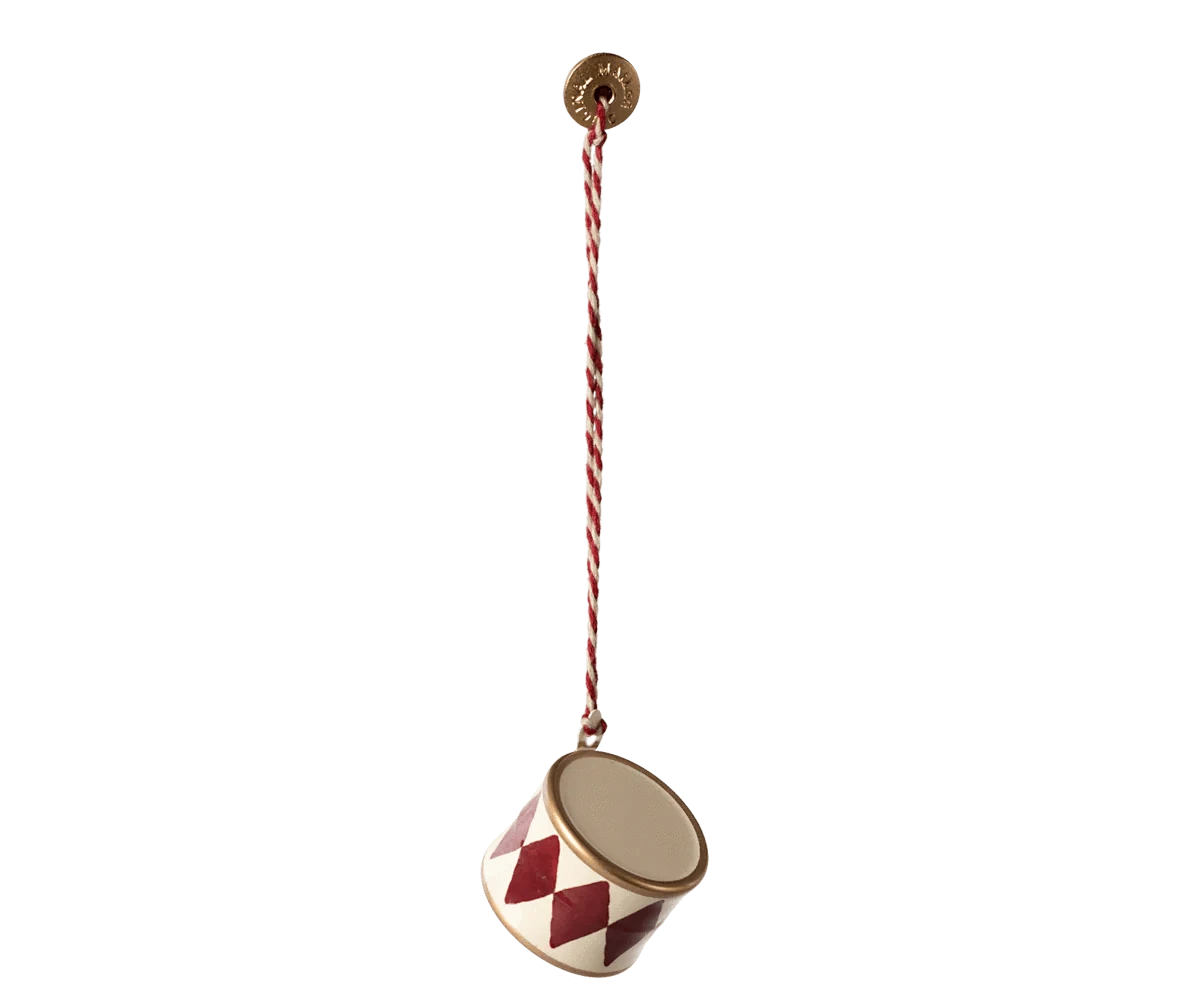 Metal ornament, Small drum - Red Maileg Final Sale Lil Tulips