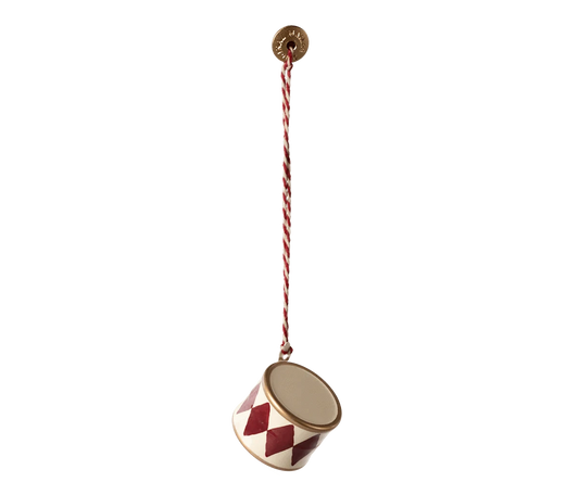 Metal ornament, Small drum - Red Maileg Final Sale Lil Tulips