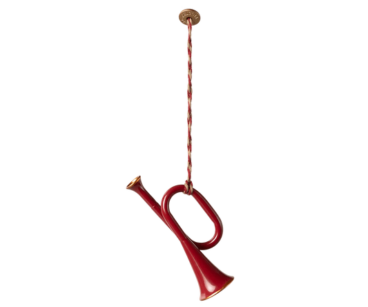 Metal ornament, Trumpet - Red Maileg Final Sale Lil Tulips