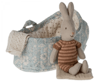 Micro Rabbit in Carry Cot Amber Maileg Lil Tulips