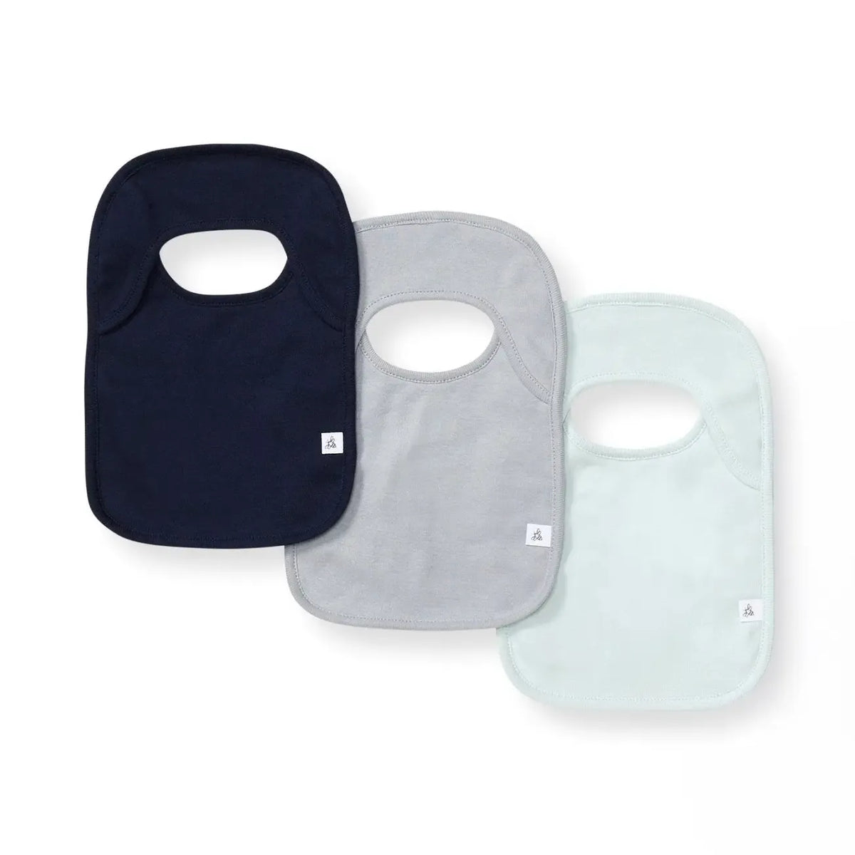Midnight Solid Organic Cotton Bibs Pack of 3 Burt's Bees Baby Lil Tulips
