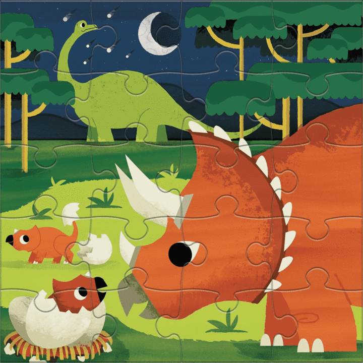 Mighty Dinosaurs Magnetic Puzzle Chronicle Books Lil Tulips