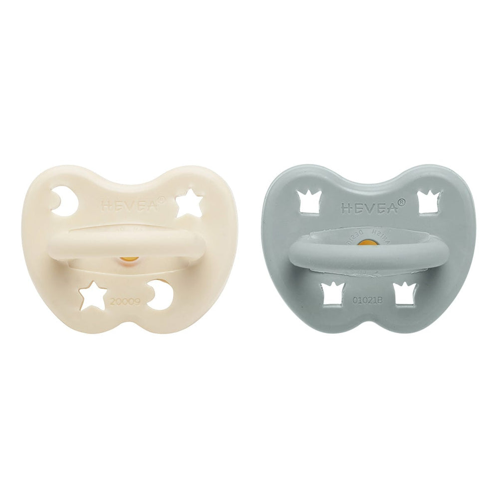 Milky White & Gorgeous Grey Orthodontic Pacifier 2 Pack (3-36 Months) Hevea Hevea Lil Tulips