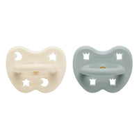 Milky White & Gorgeous Grey Orthodontic Pacifier 2 Pack (3-36 Months) Hevea Hevea Lil Tulips