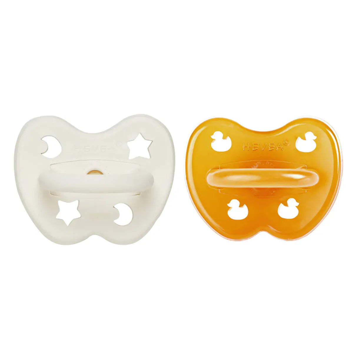 Milky White Pacifier Newborn 0+ Months Two-Pack - Symmetrical - Two-Pack Hevea Lil Tulips