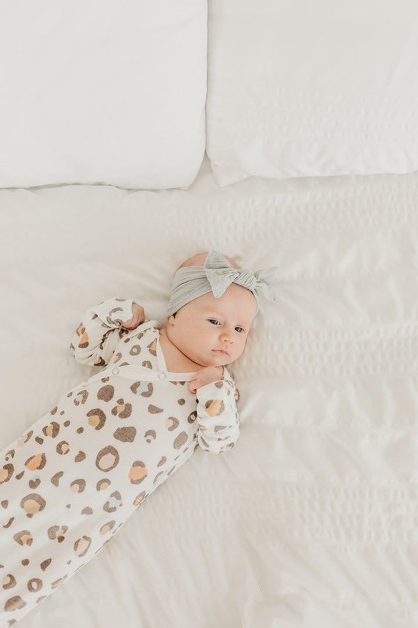 Millie Newborn Knotted Gown Copper Pearl Lil Tulips