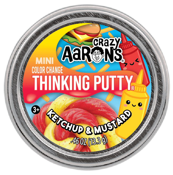 Mini 2" Ketchup & Mustard Putty Crazy Aaron's Putty World Lil Tulips