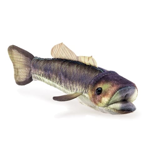 Mini Bass, Largemouth Finger Puppet Folkmanis Puppets Lil Tulips