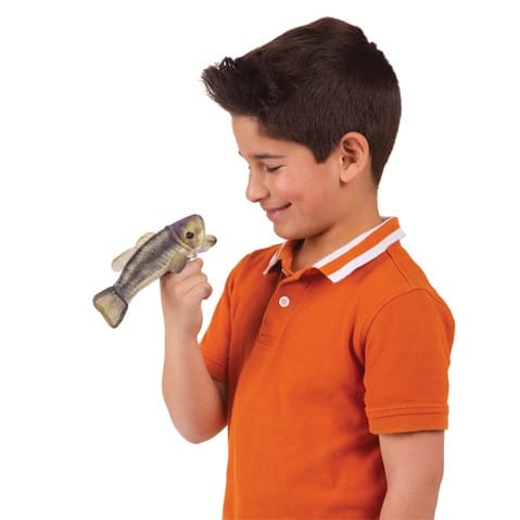 Mini Bass, Largemouth Finger Puppet Folkmanis Puppets Lil Tulips
