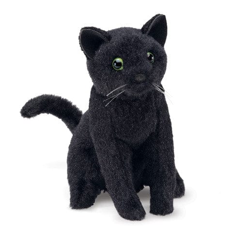 Mini Cat, Black Finger Puppet Folkmanis Puppets Folkmanis Puppets Lil Tulips