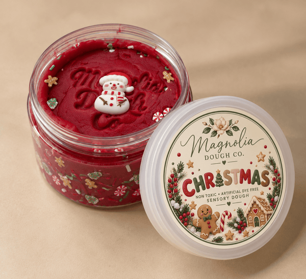 Mini Christmas Sensory Play Dough Jar Magnolia Dough Lil Tulips