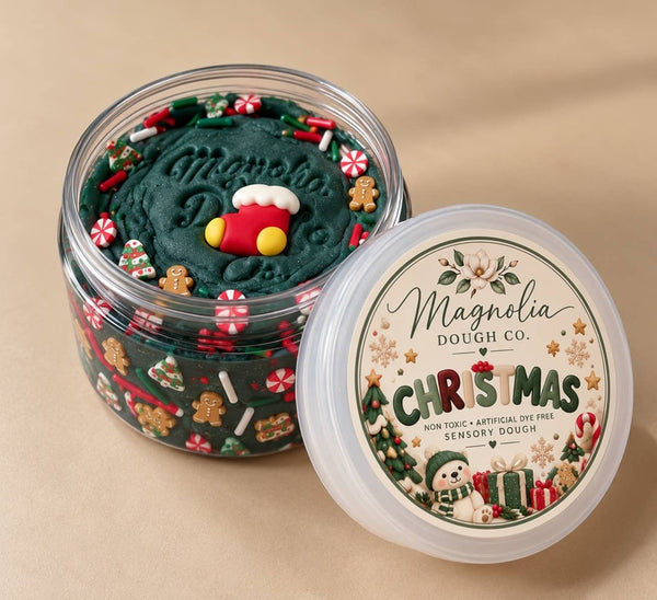 Mini Christmas Sensory Play Dough Jar Magnolia Dough Lil Tulips