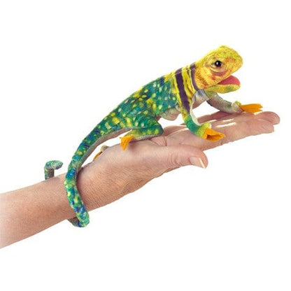 Mini Collared Lizard Finger Puppet Folkmanis Puppets Folkmanis Puppets Lil Tulips