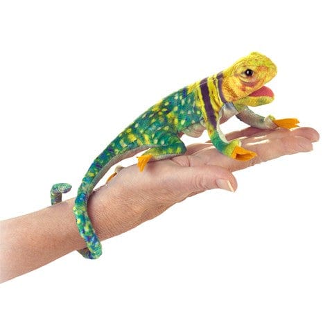 Mini Collared Lizard Finger Puppet Folkmanis Puppets Folkmanis Puppets Lil Tulips