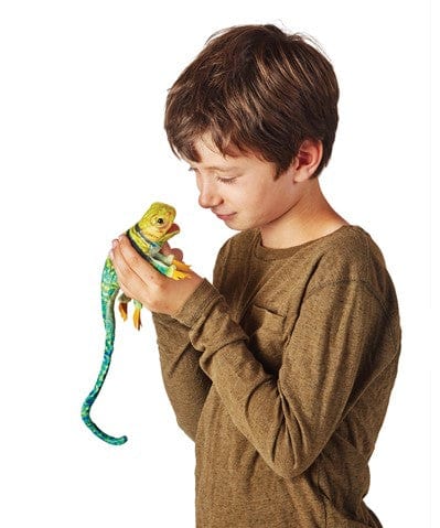 Mini Collared Lizard Finger Puppet Folkmanis Puppets Folkmanis Puppets Lil Tulips