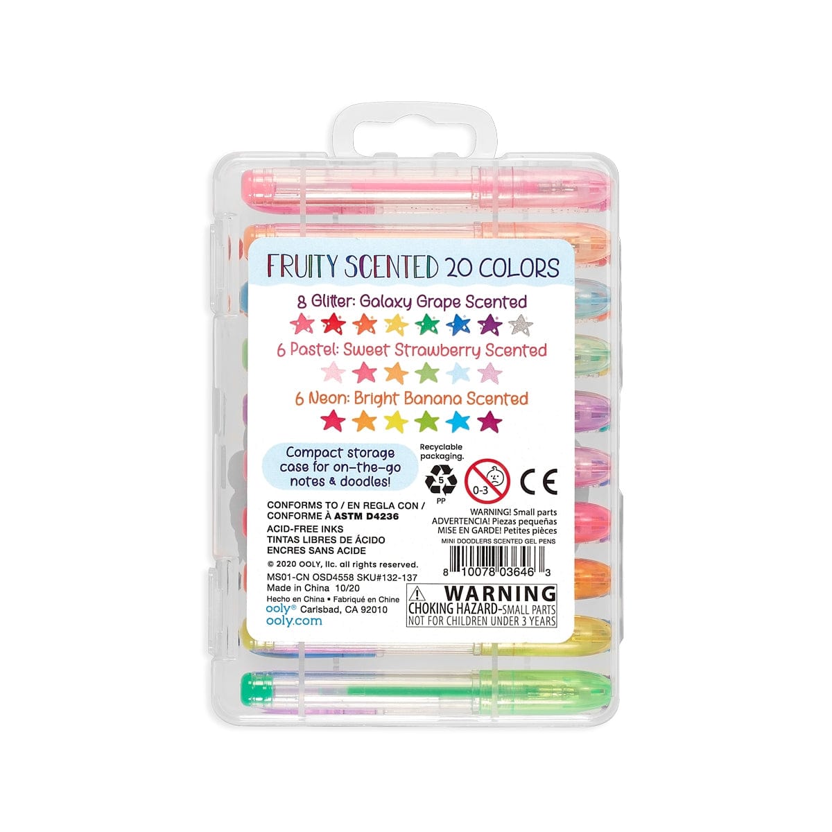 Mini Doodlers Fruity Scented Gel Pens - Set of 20 OOLY Lil Tulips