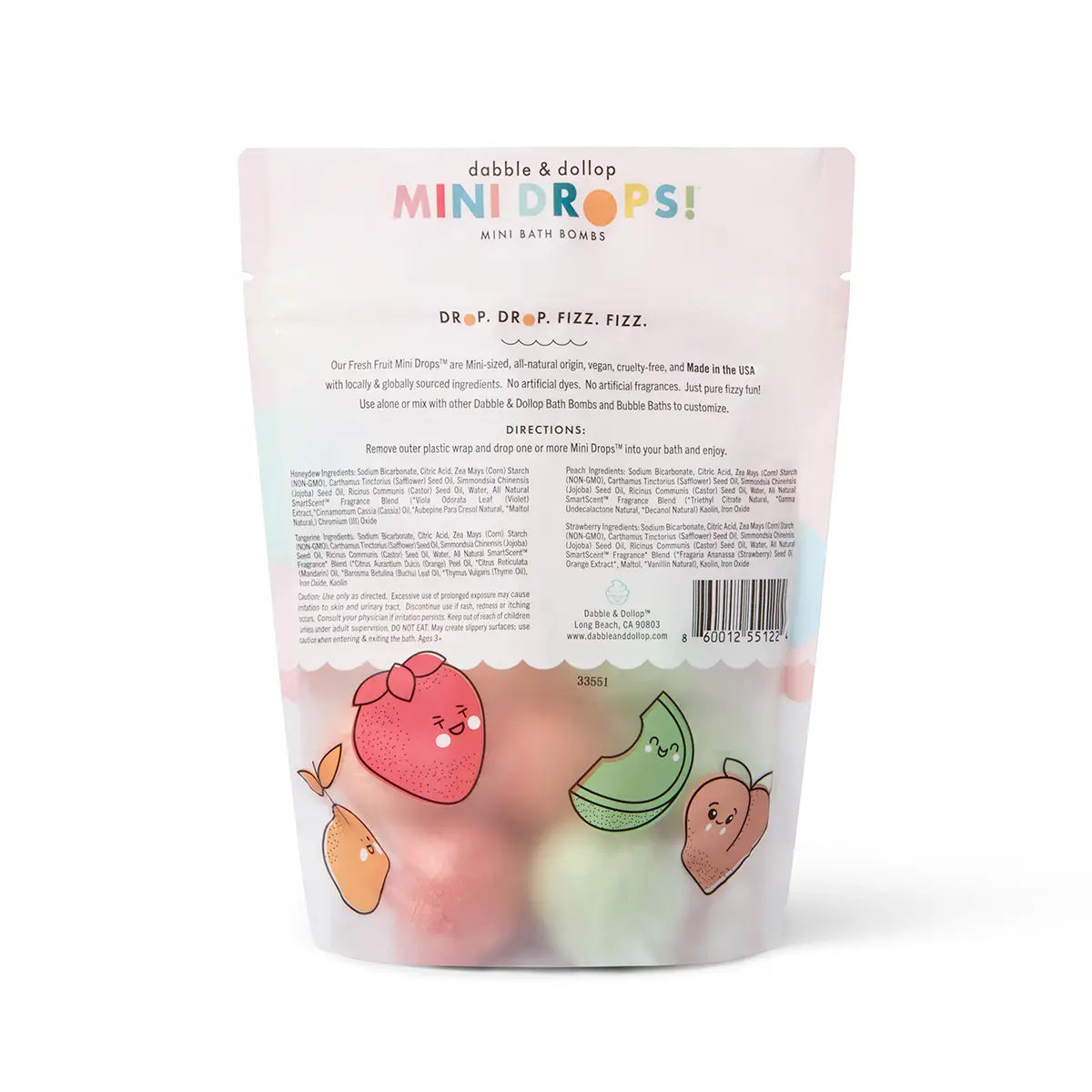 Mini Drops® Bath Bombs - Fresh Fruit Dabble & Dollop Lil Tulips