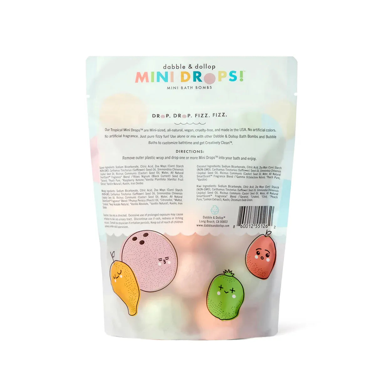 Mini Drops® Bath Bombs - Tropical Dabble & Dollop Lil Tulips