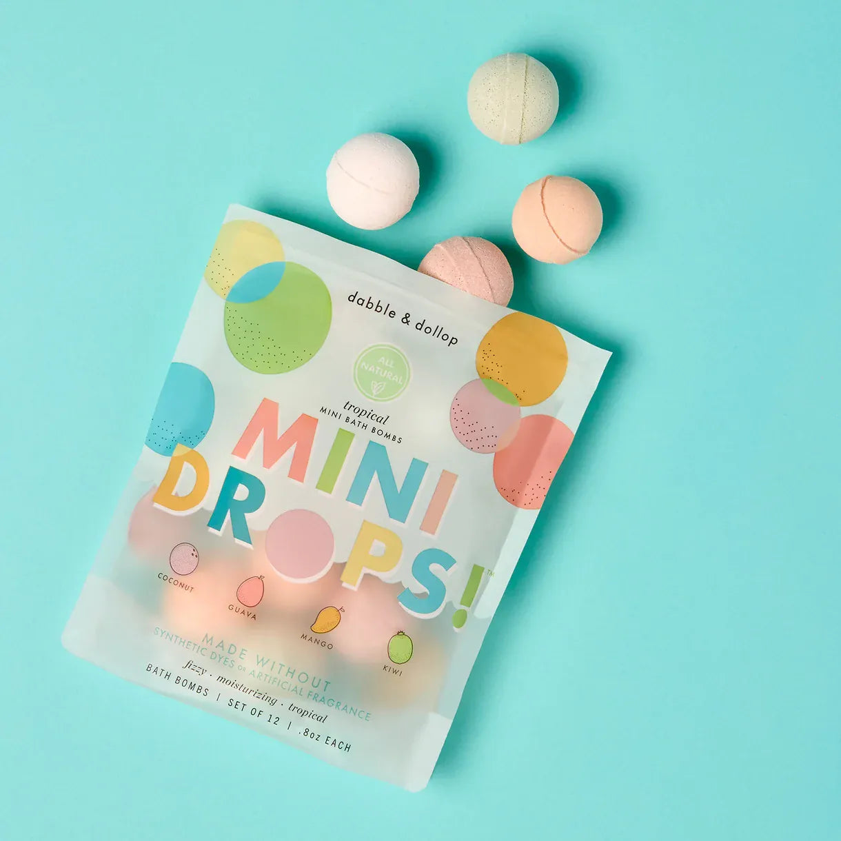 Mini Drops® Bath Bombs - Tropical Dabble & Dollop Lil Tulips