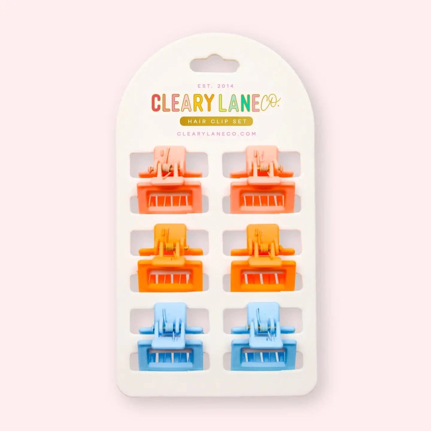 Mini Hair Clip Set | Orange & Blue Cleary Lane Lil Tulips