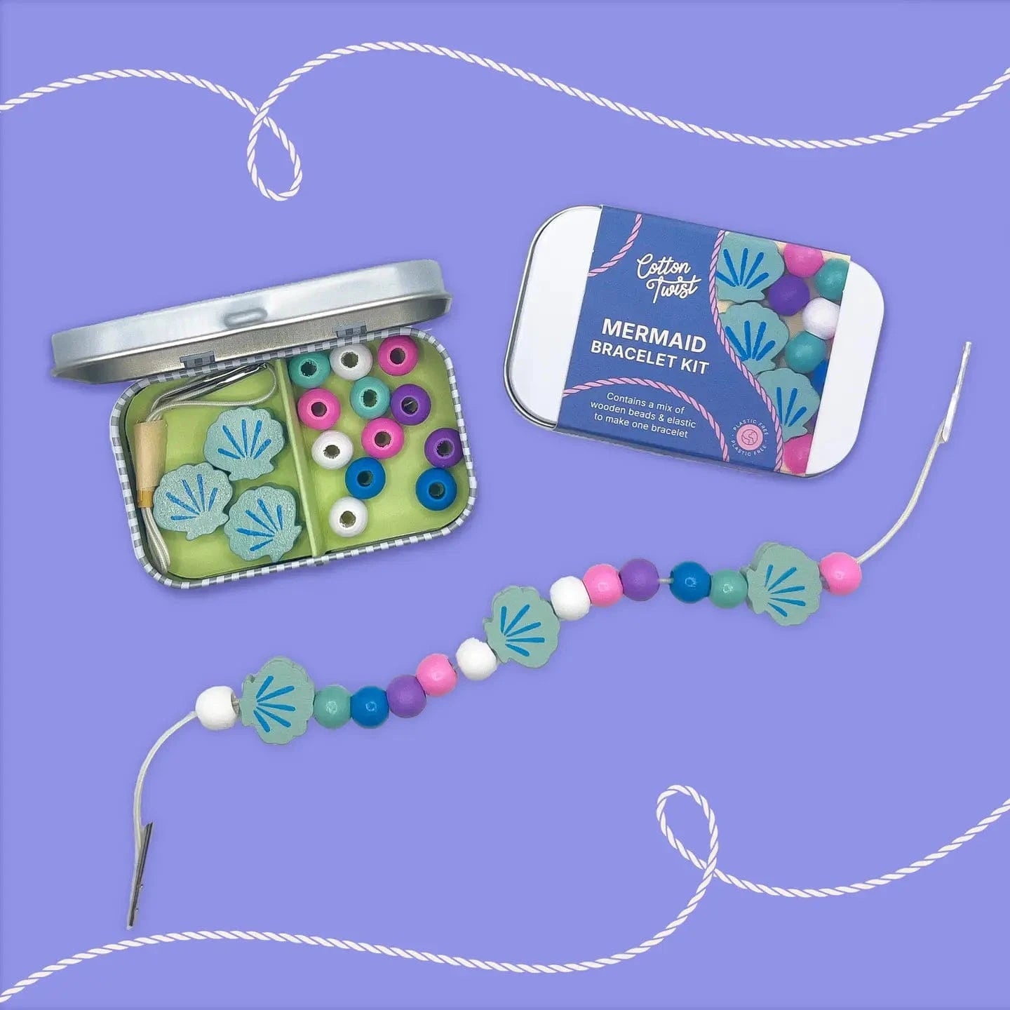 Mini Mermaid Bracelet Gift Kit Cotton Twist Lil Tulips