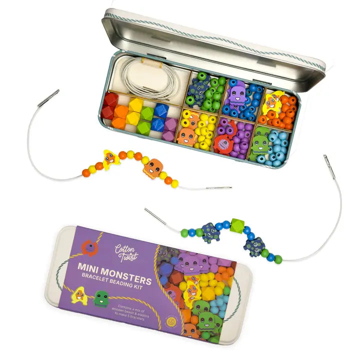 Mini Monsters Bracelet Beading Kit (In Tin) Cotton Twist Lil Tulips