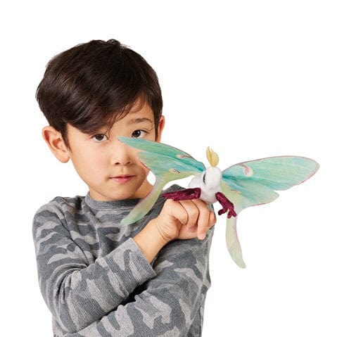 Mini Moth, Luna Finger Puppet Folkmanis Puppets Folkmanis Puppets Lil Tulips