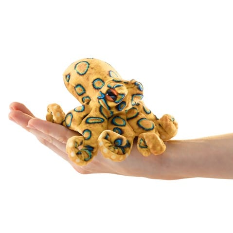 Mini Octopus, Blue-Ringed Finger Puppet Folkmanis Puppets Folkmanis Puppets Lil Tulips