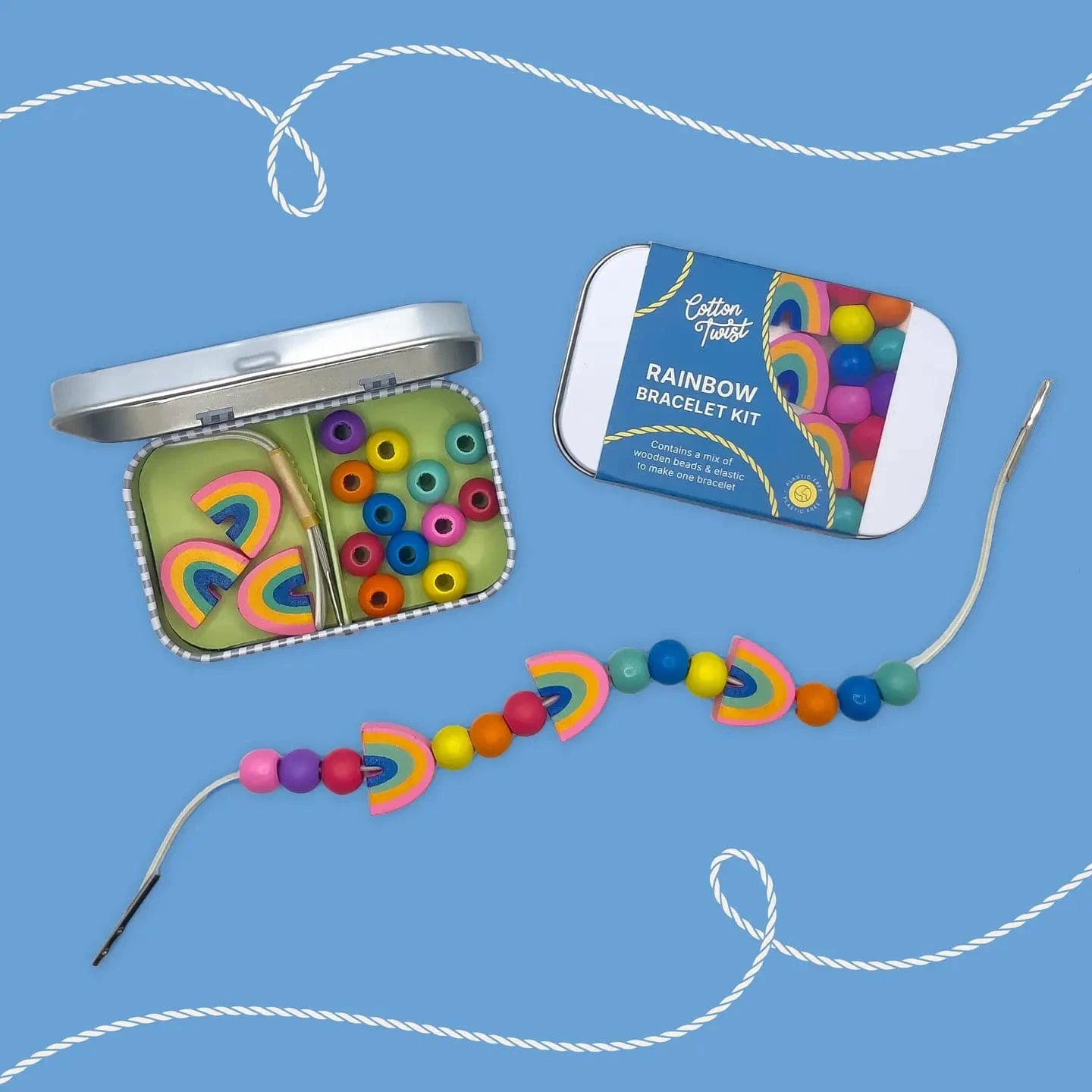 Mini Rainbow Bracelet Gift Kit Cotton Twist Lil Tulips