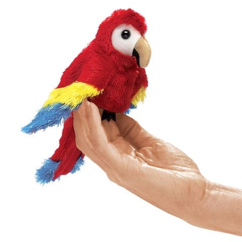 Mini Scarlet Macaw Finger Puppet Folkmanis Puppets Folkmanis Puppets Lil Tulips