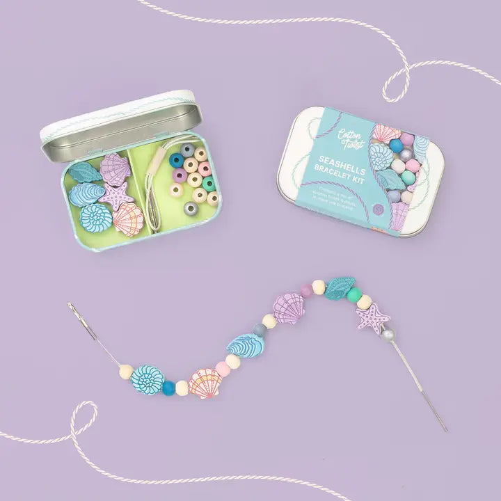 Mini Seashell Bracelet Gift Kit Cotton Twist Lil Tulips