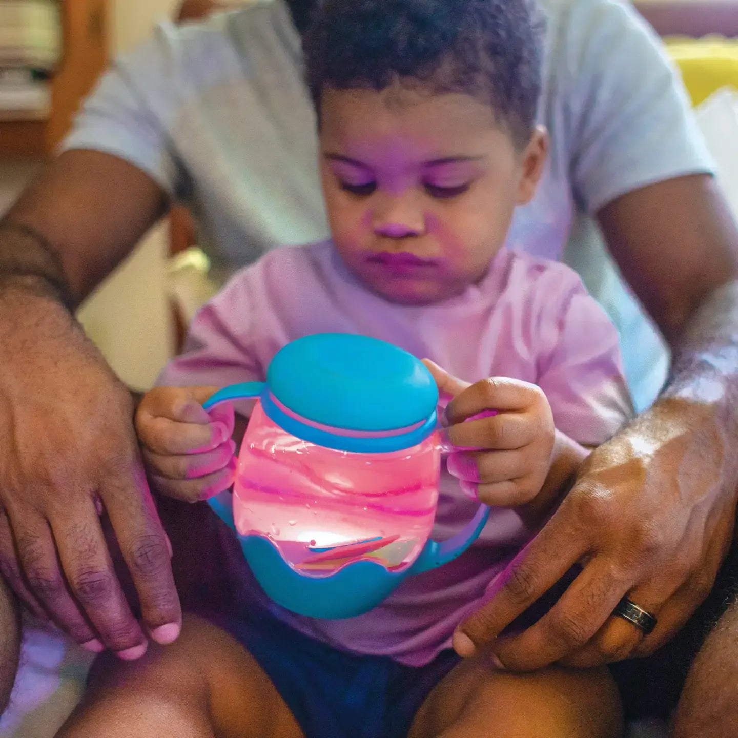 Mini Sensory Jar and Silicone Fun Filler Bundle - Blue Glo Pals Lil Tulips