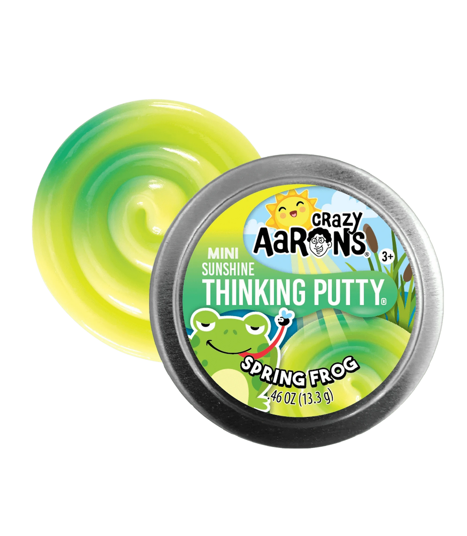 Mini Spring Frog - 2" Thinking Putty Tin Crazy Aaron's Putty World Lil Tulips