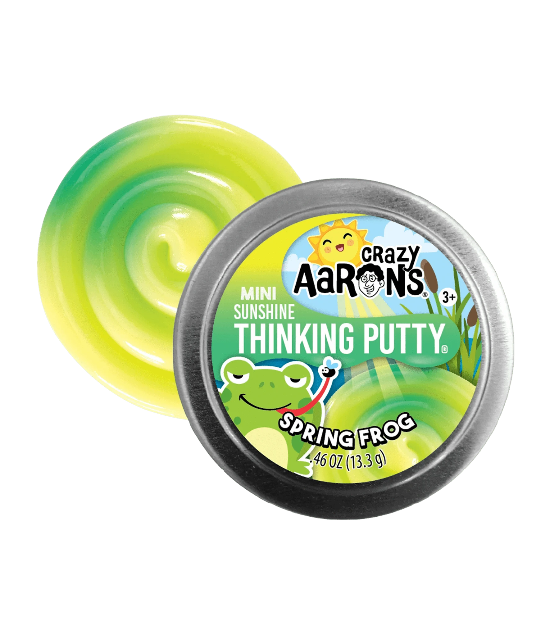 Mini Spring Frog - 2" Thinking Putty Tin Crazy Aaron's Putty World Lil Tulips