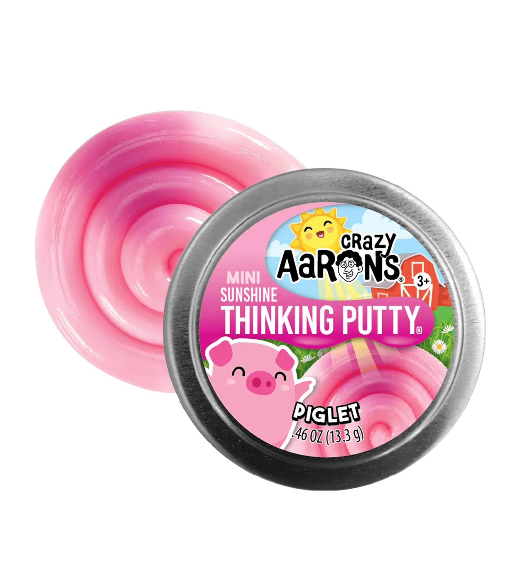 Mini Spring Piglet - 2" Thinking Putty Tin Crazy Aaron's Putty World Lil Tulips
