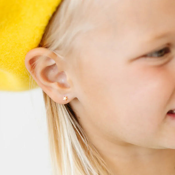 Mini Star Flat Back Earrings Pip Pop Post Lil Tulips