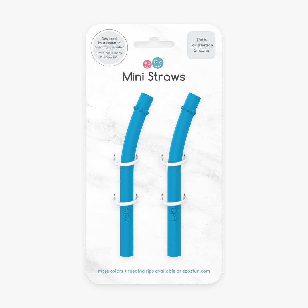 Mini Straw Replacement Pack - Blue Ezpz Lil Tulips