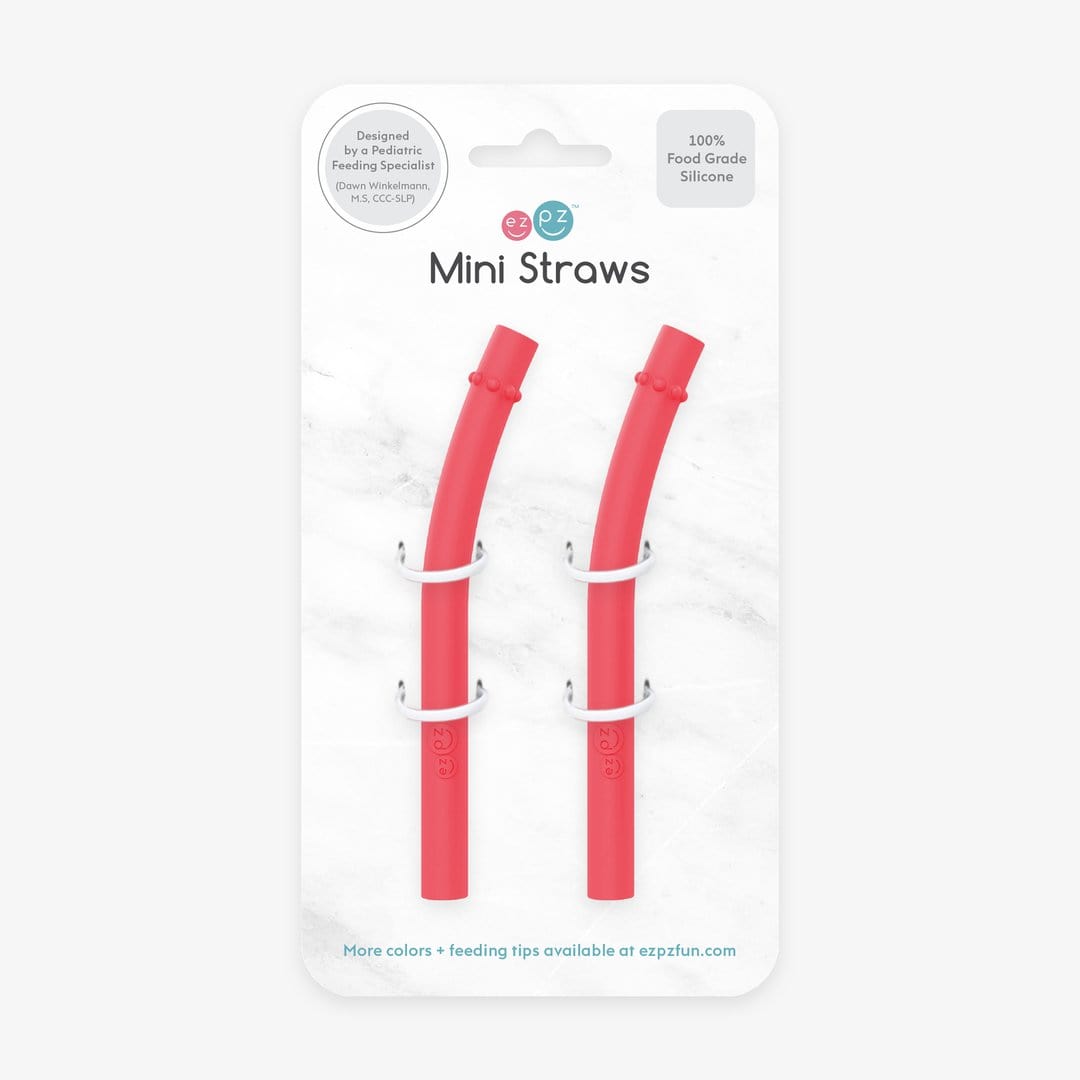 Mini Straw Replacement Pack - Coral Ezpz Lil Tulips