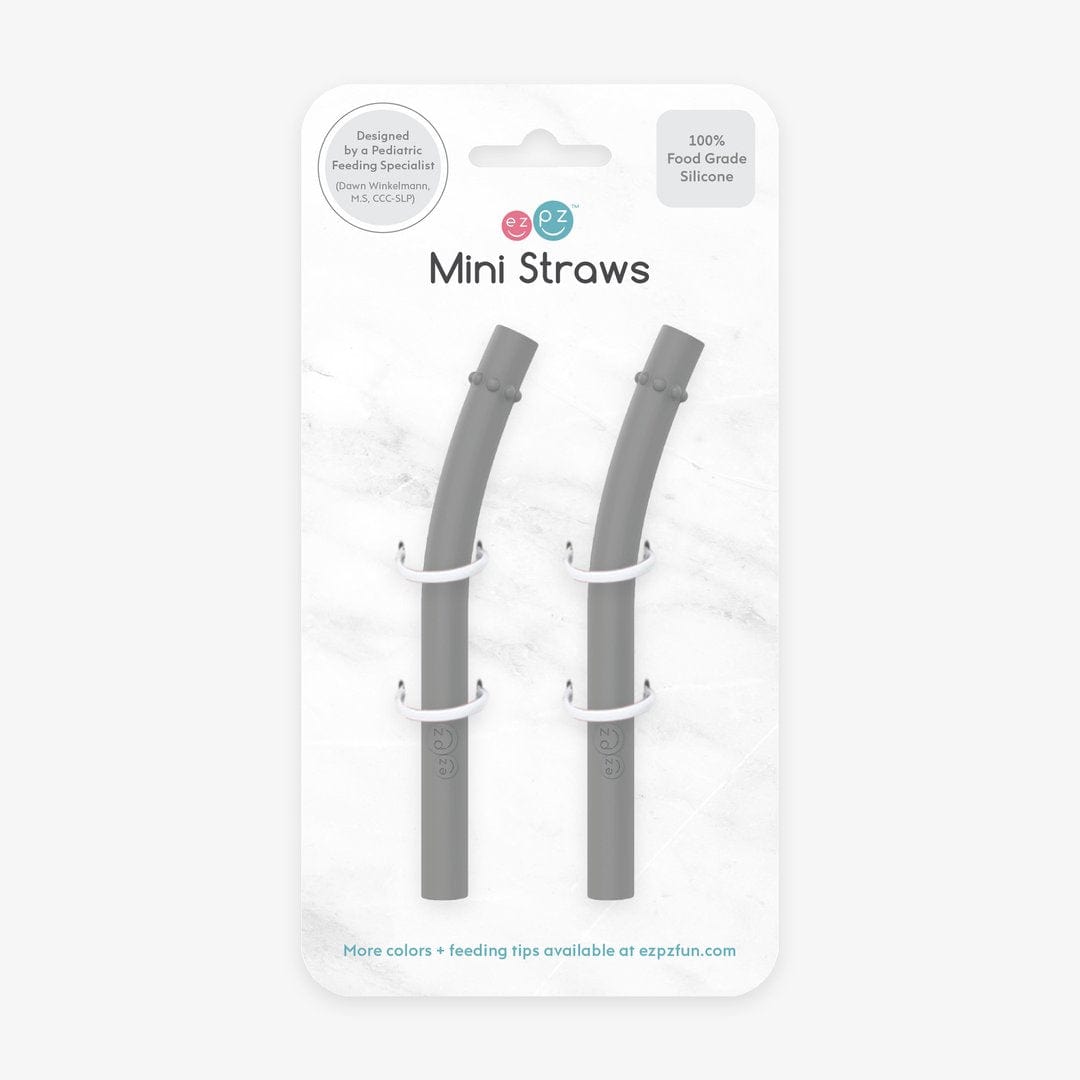 Mini Straw Replacement Pack - Gray Ezpz Lil Tulips