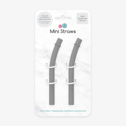 Mini Straw Replacement Pack - Gray Ezpz Lil Tulips