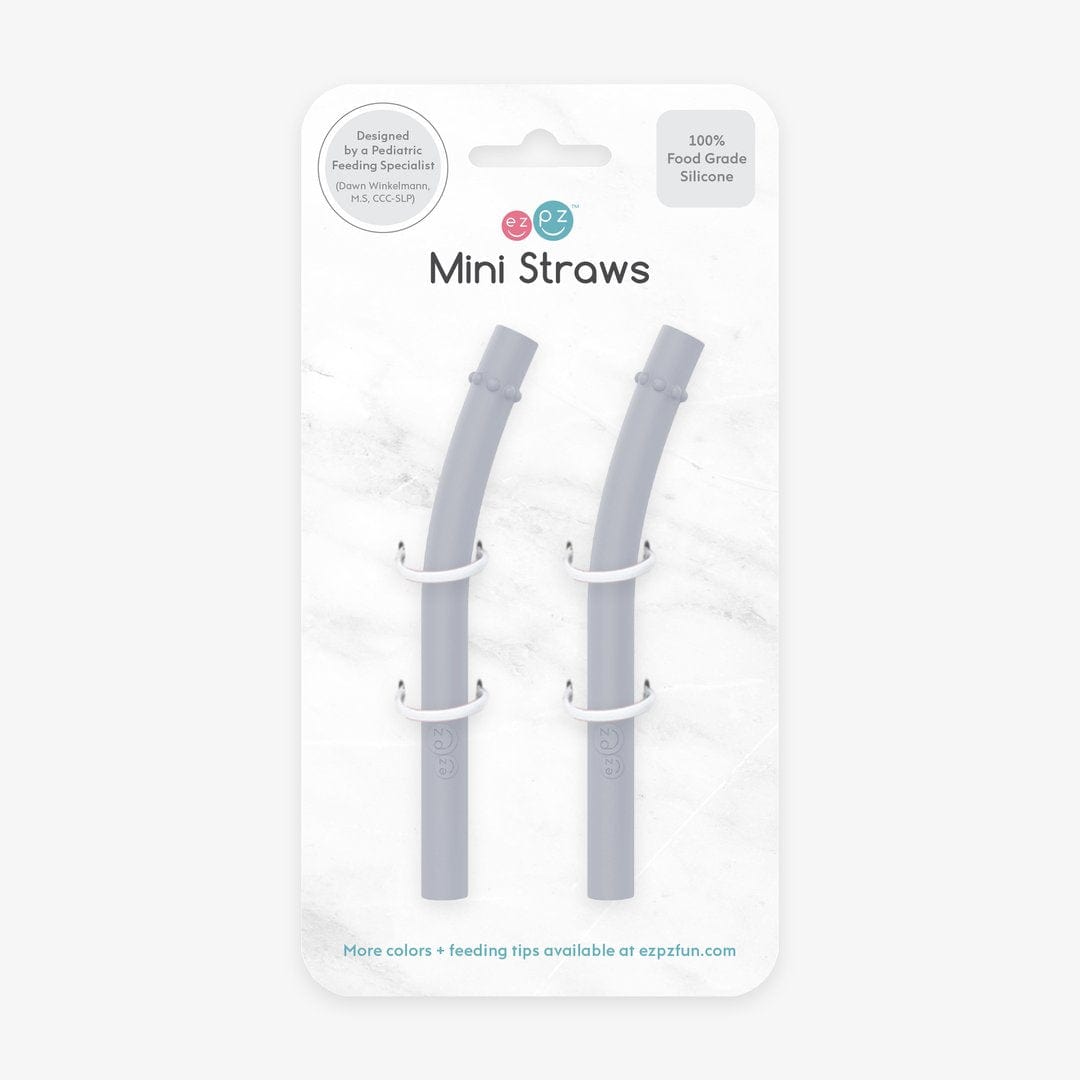 Mini Straw Replacement Pack - Pewter Ezpz Lil Tulips