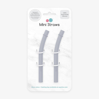 Mini Straw Replacement Pack - Pewter Ezpz Lil Tulips