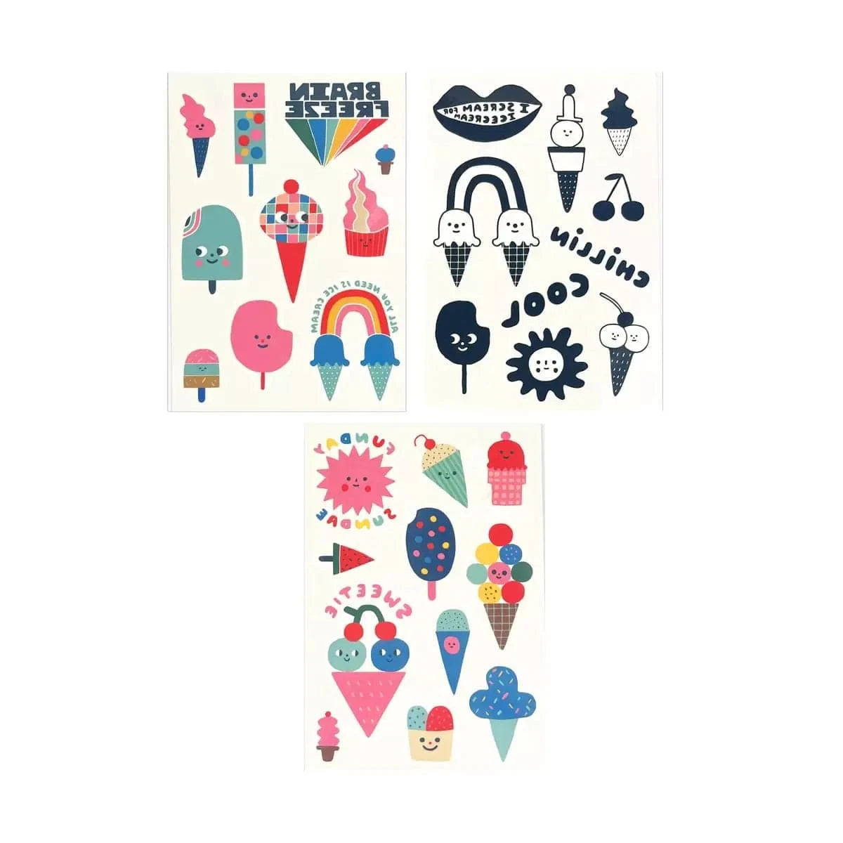 Mini Tattoo Palooza Temporary Tats X Suzy - Ice Cream Party OOLY Lil Tulips