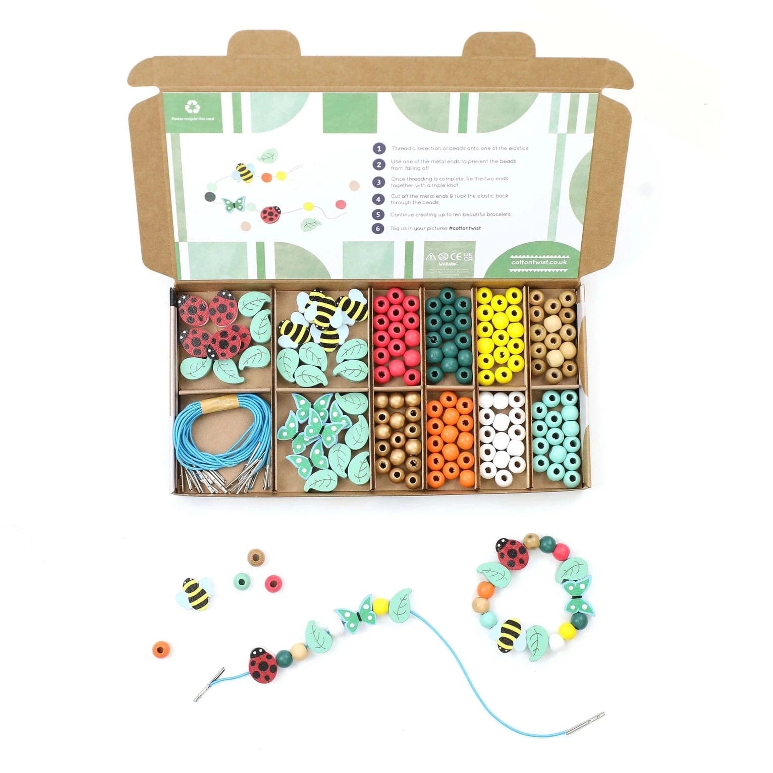 Minibeast Bracelet Making Kit  (In Box) Cotton Twist Toy Craft Kits Lil Tulips