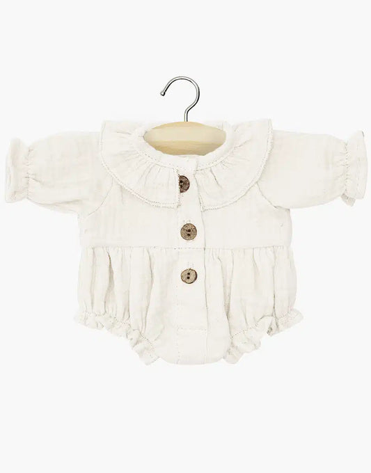 Léonore romper in ecru cotton gauze