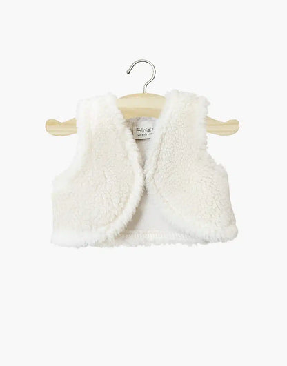 Tao sleeveless vest in ecru sherpa