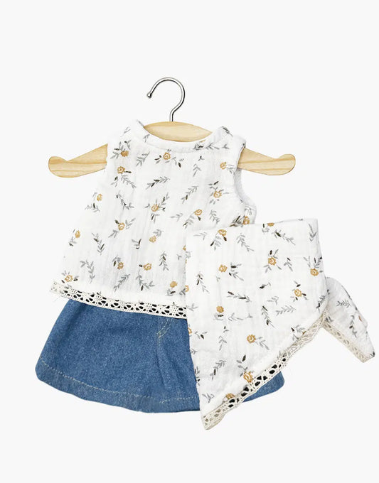 Doll Clothing – Andrée top and scarf set in Janet