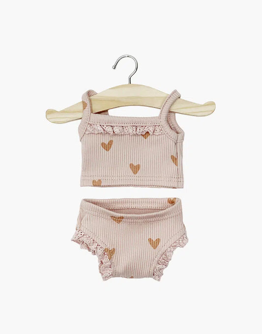 Doll Clothing Girls' Underwear in Little Pink Hearts